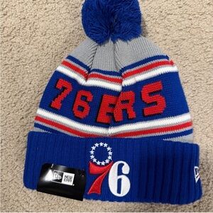 New Era 76ers Men’s  Beanie in Blue, Gray, and Red